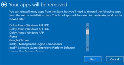 how to install apps removed while resetting your pc