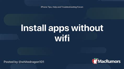 how to install apps without wifi