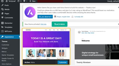 how to install astra theme in wordpress