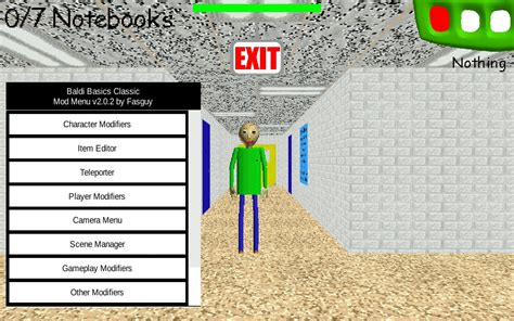 how to install baldi's basics mod menu