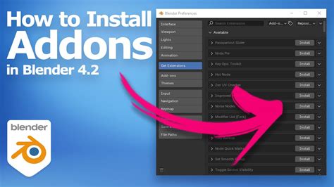 how to install blender addons 4.2