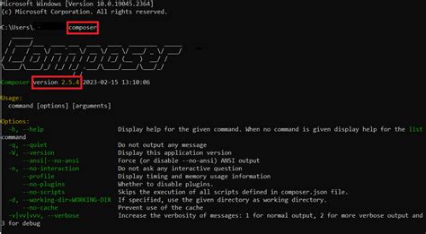 how to install composer in windows 10 using cmd