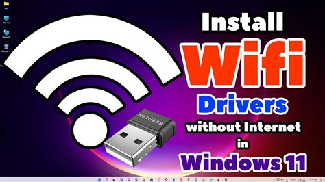 how to install drivers without wifi