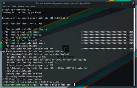how to install edge on arch linux