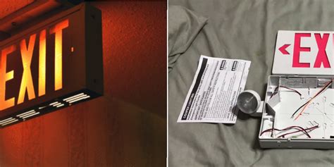 how to install exit light