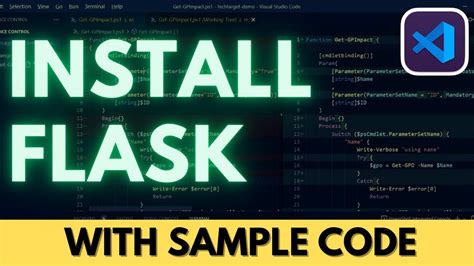 how to install flask in visual studio