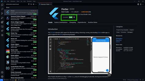 how to install flutter in visual studio