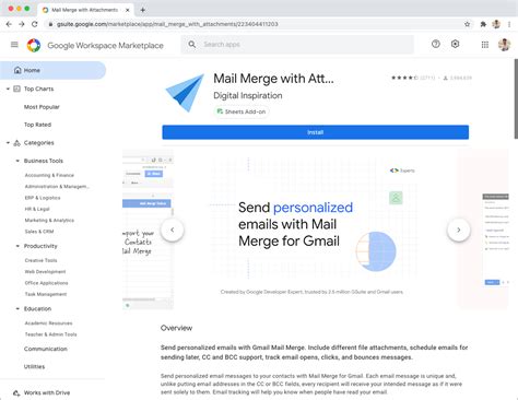 how to install mail merge in gmail