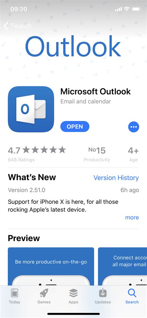 how to install microsoft outlook app on iphone