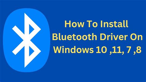 how to install missing bluetooth driver on windows 10