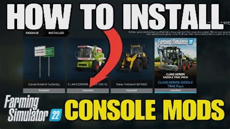 how to install mods on console