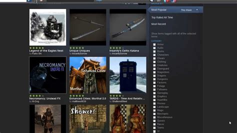 how to install mods skyrim steam workshop