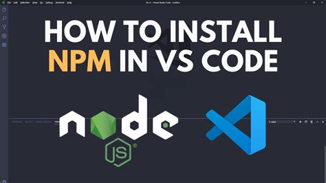 how to install npm on visual studio code