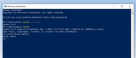 how to install python in windows powershell
