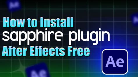 how to install sapphire plugin after effects