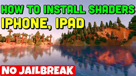 how to install shaders in mcpe ios