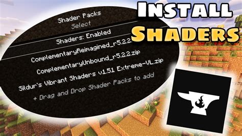 how to install shaders minecraft java curseforge