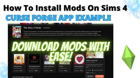 how to install sims 4 mods with curseforge