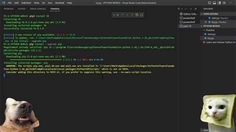 how to install tkinter in vscode
