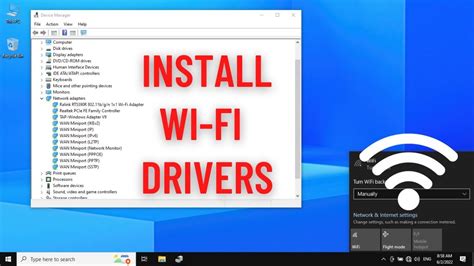 how to install wifi network driver in windows 10