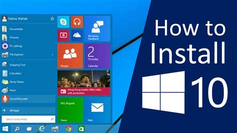 how to install windows 10 on computer