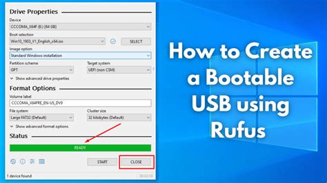 how to install windows 10 using usb bootable rufus