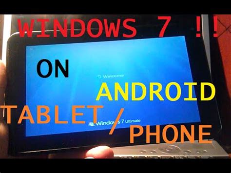 how to install windows 7 on android tablet