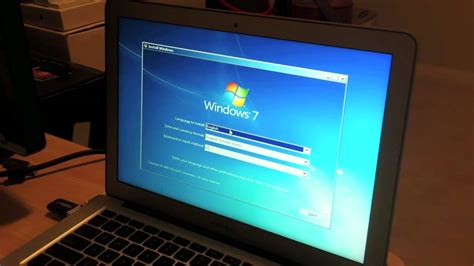 how to install windows 7 on macbook using usb