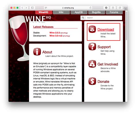 how to install windows app on mac using wine