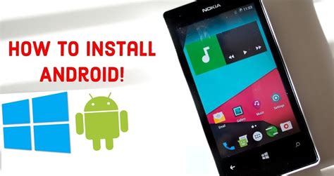 how to install windows in android phone