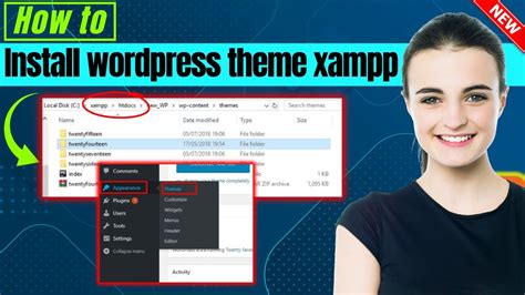 how to install wordpress theme on localhost xampp