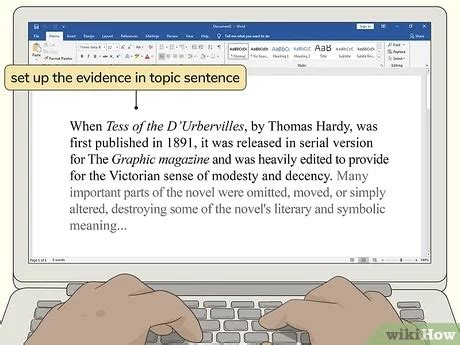how to introduce evidence in a paragraph