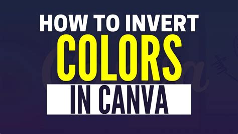 how to invert all colors in canva