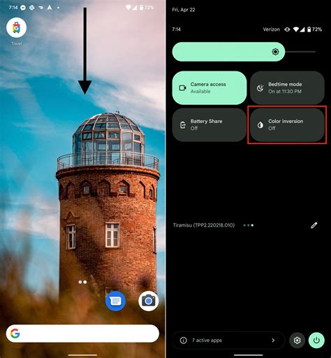 how to invert colours on a photo android