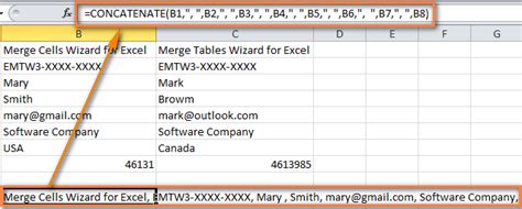 how to join two rows data in excel