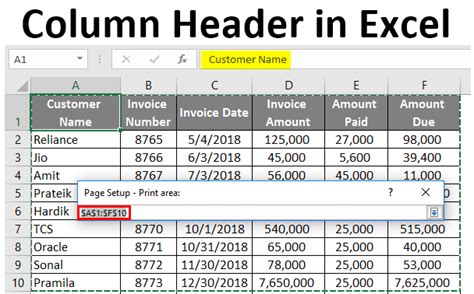 how to keep first line as header in excel
