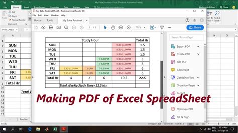 how to keep pdf file in excel