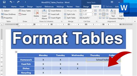 how to keep table formatting in word