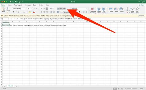 how to keep text in one cell excel