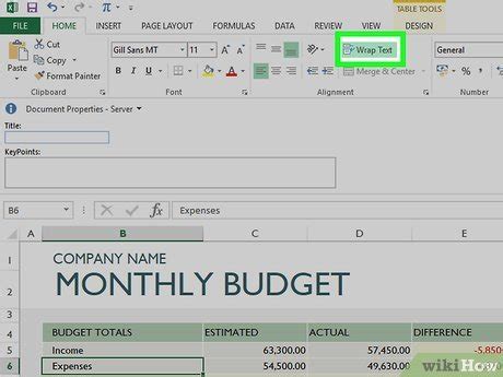 how to keep text in one cell excel mac
