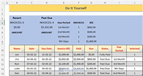 how to keep track of invoices and payments in excel