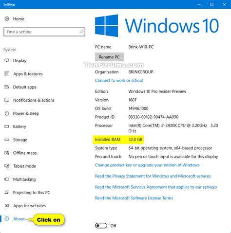 how to know memory type in windows 10