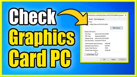 how to know the exact model of my graphics card