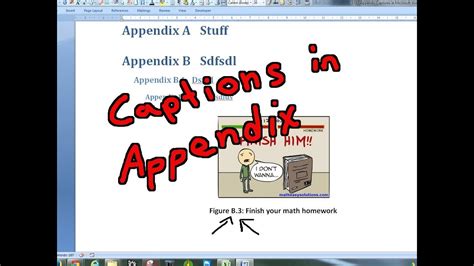 how to label figures in appendix word
