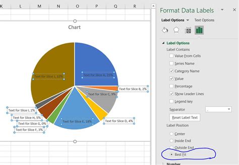 how to label pie chart in excel