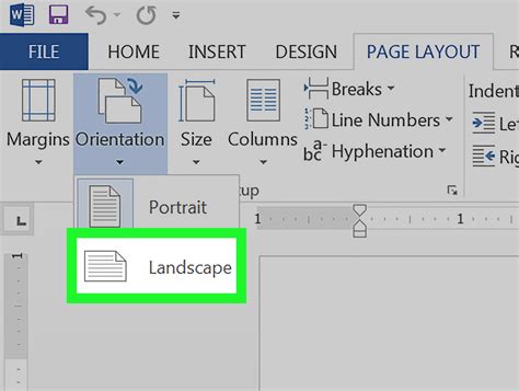 how to landscape a single page in word