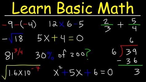 how to learn basic maths for adults