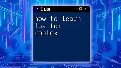 how to learn lua for roblox reddit