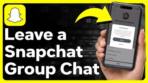 how to leave a group chat in snapchat