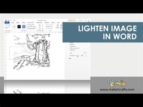 how to lighten background in word